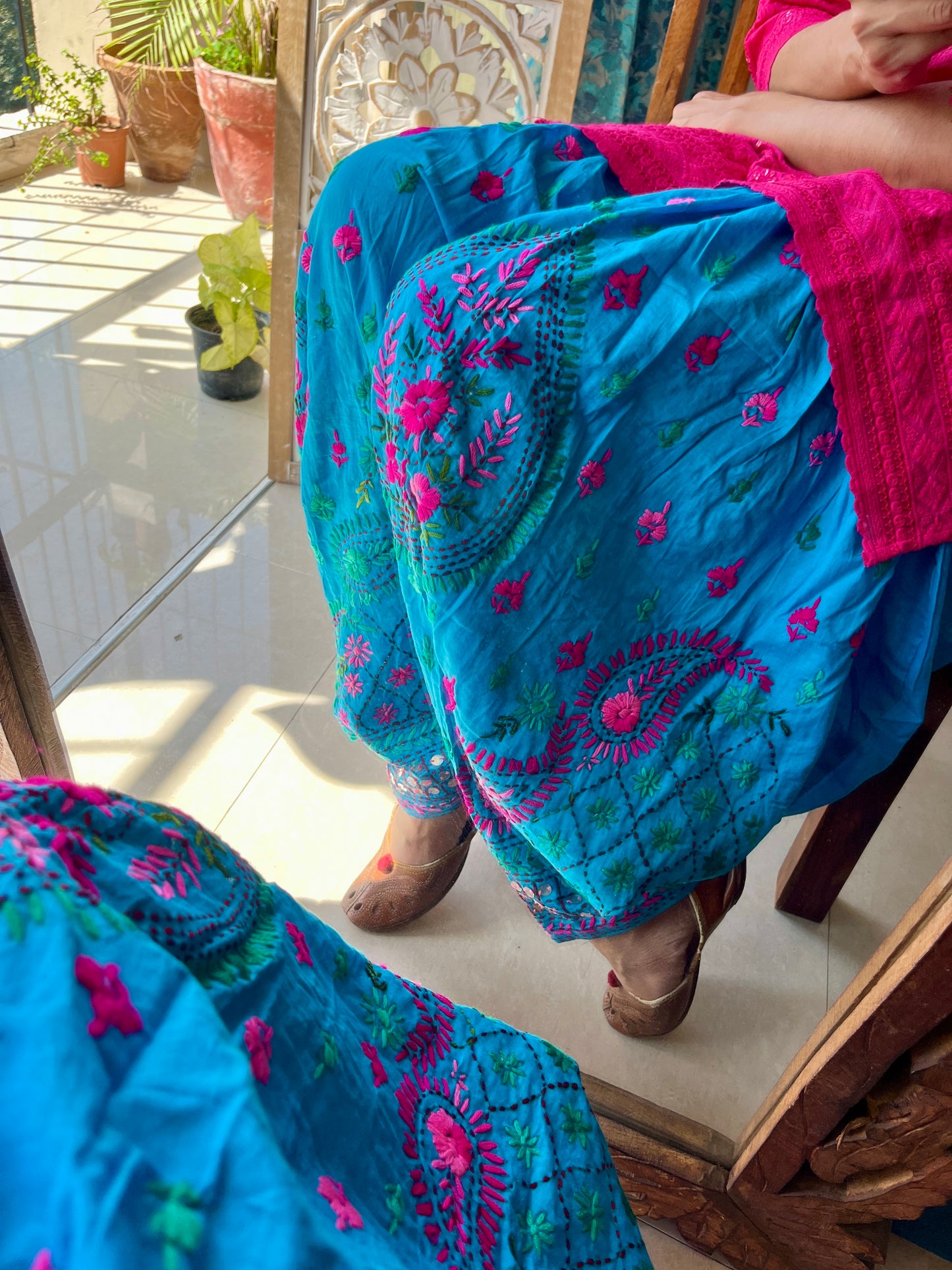 Phulkari Handwork salwars