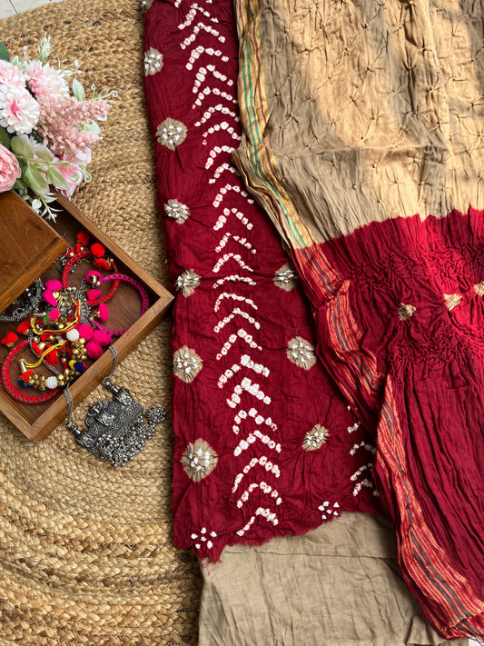Handmade bandhani Suit sets