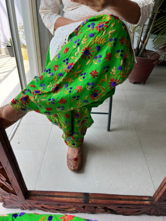 Phulkari Handwork salwars