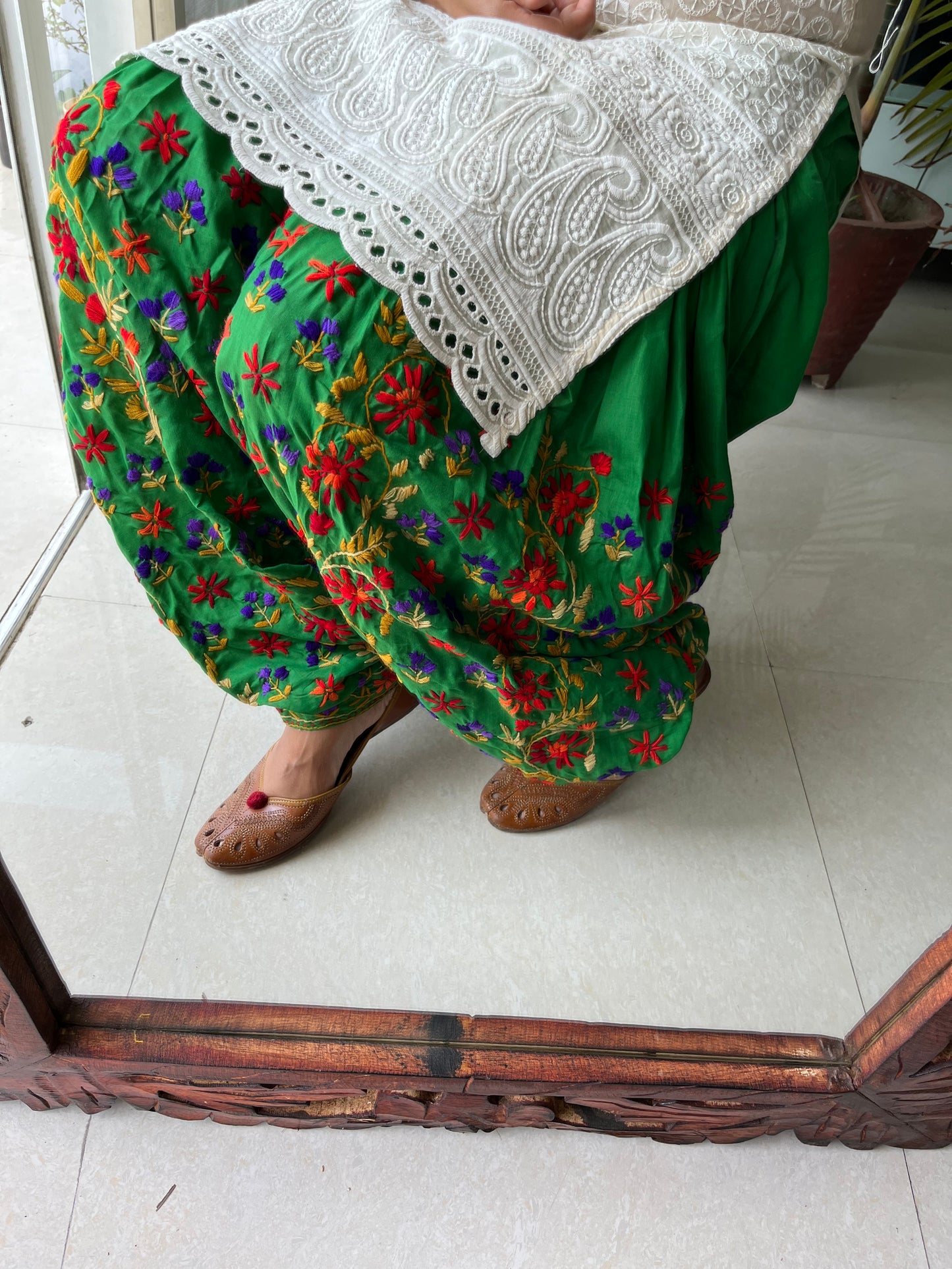 Phulkari Handwork salwars