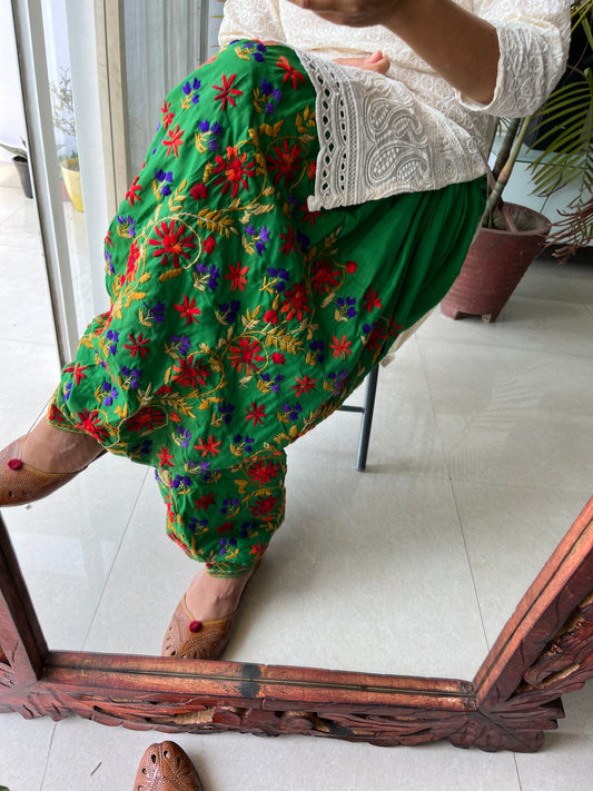 Phulkari Handwork salwars