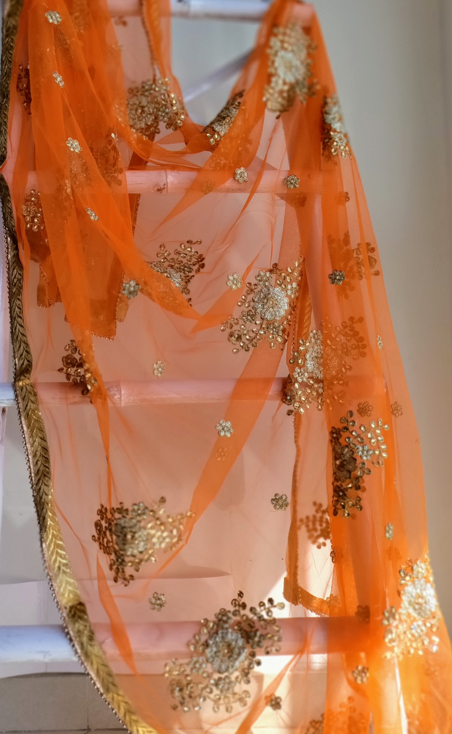 Zari work Net dupatta