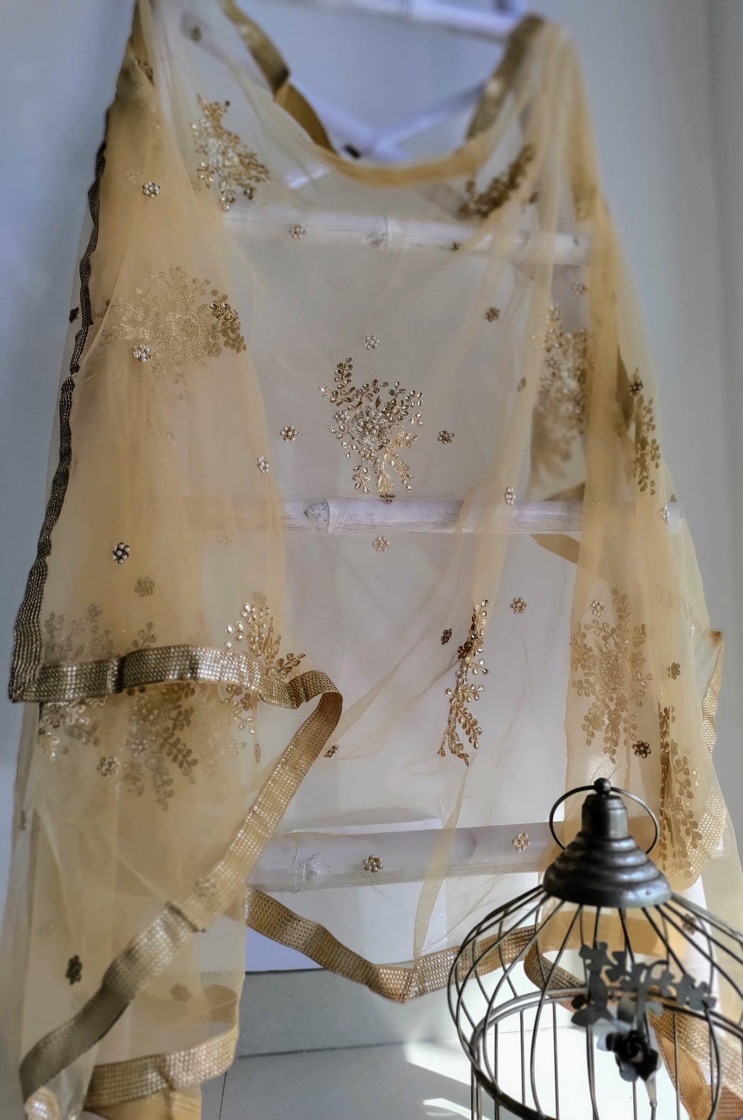 Zari work Net dupatta